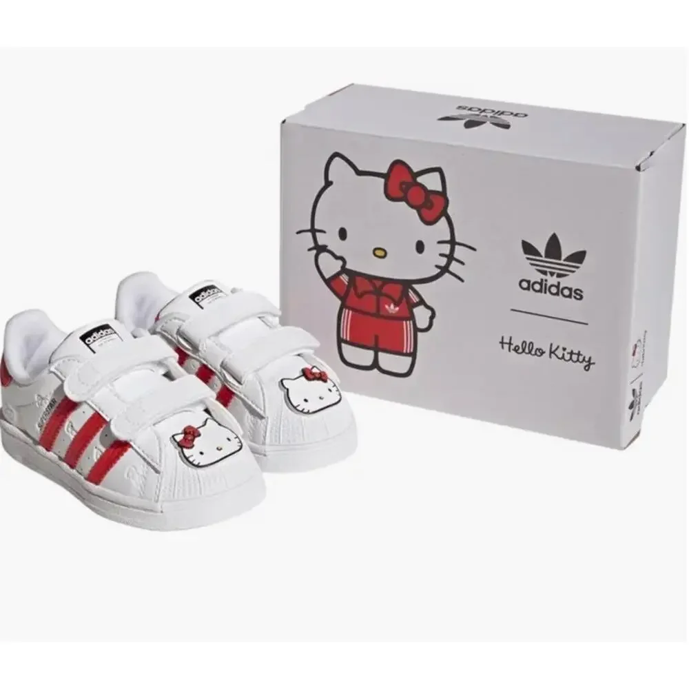NIB❤️Adidas X Hello Kitty Superstar Kids Sneaker shoes sz2.5